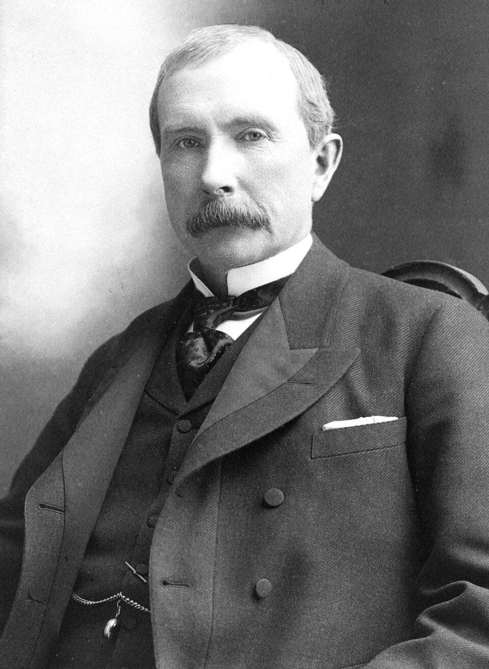 A photograph of John D. Rockefeller in 1885, founder of Standard Oil.